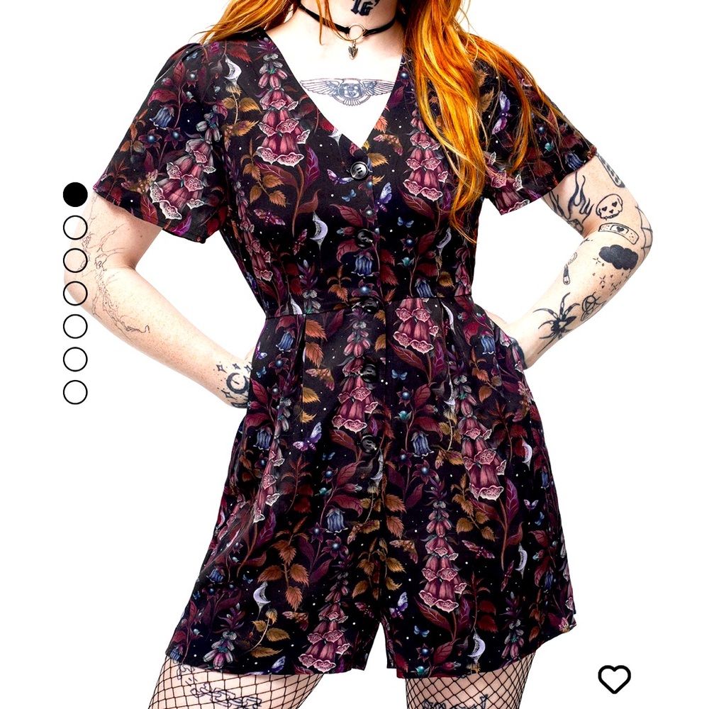 Disturbia Foxglove Botton Up Playsuit